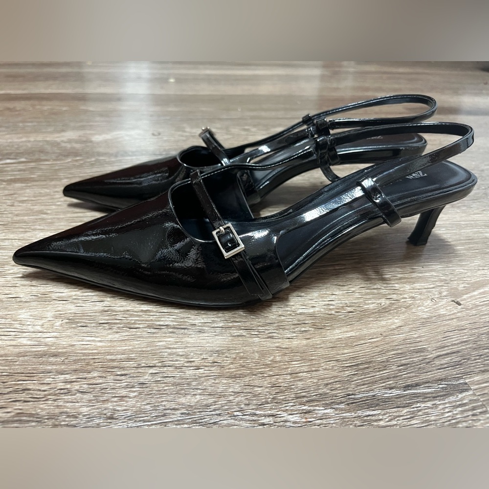 Zara Black Patent Leather Heels - Picture 8 of 12